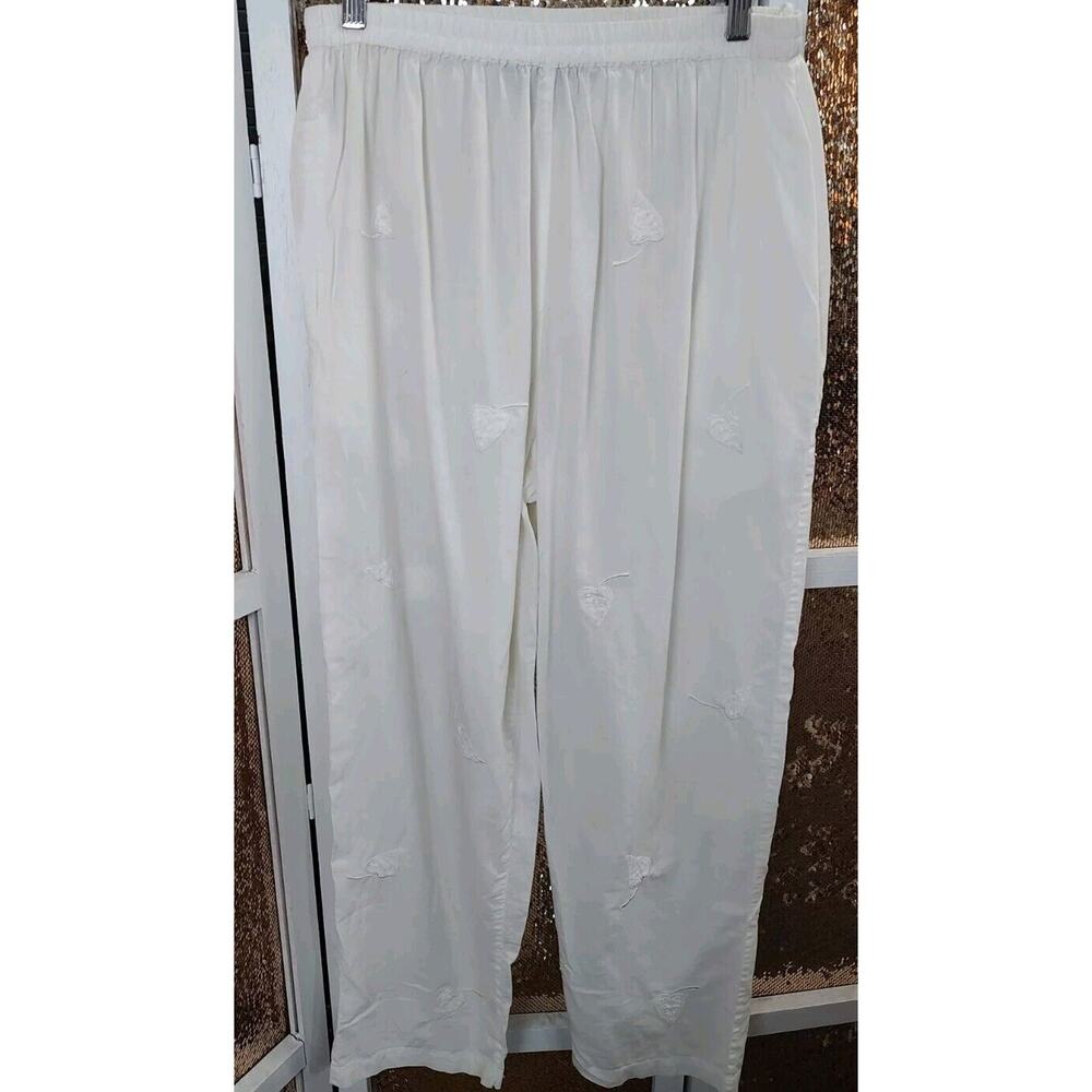 Hand Embroidered Papy Boez Cotton Pants Medium/ Large